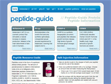 Tablet Screenshot of peptide-guide.com